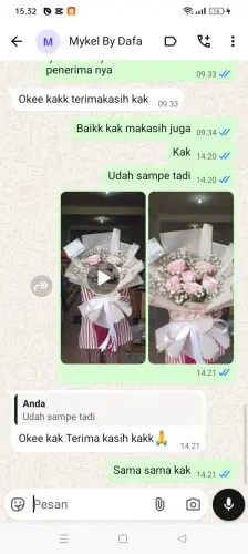Testimonial Buket Bunga pagesangan