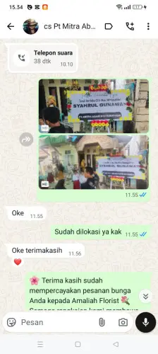 Testimonial Papan Bunga pagesangan