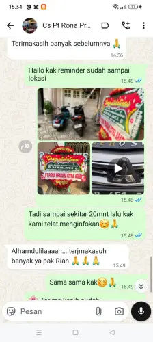 Testimonial Papan Bunga pagesangan