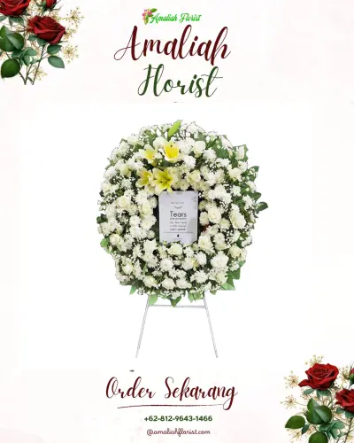 Krans Bunga Duka Cita pagesangan